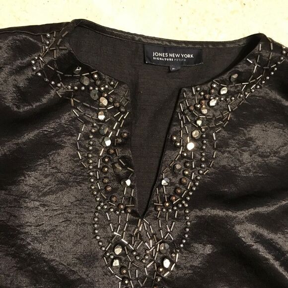 Jones of NY satin top Petite Medium - Picture 6 of 7